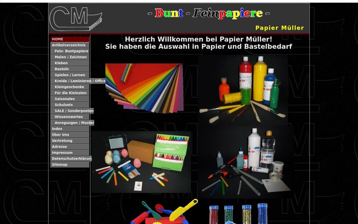 Screenshot of feinpapiere.de