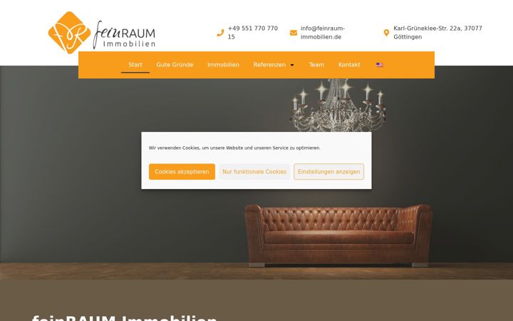 Екранна снимка на feinraum-immobilien.de