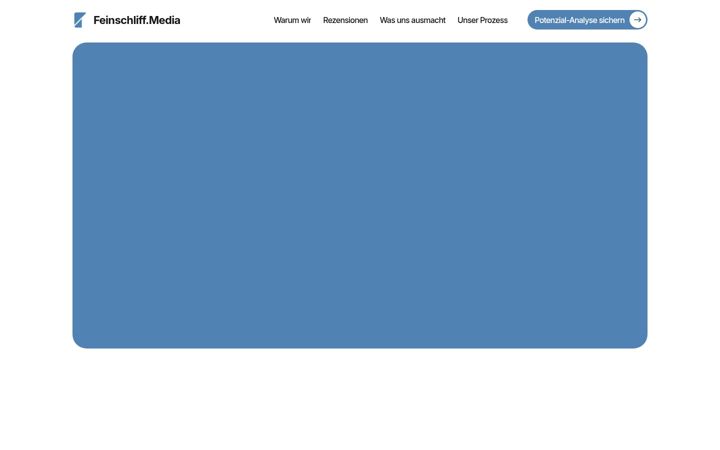 Screenshot of feinschliff.media