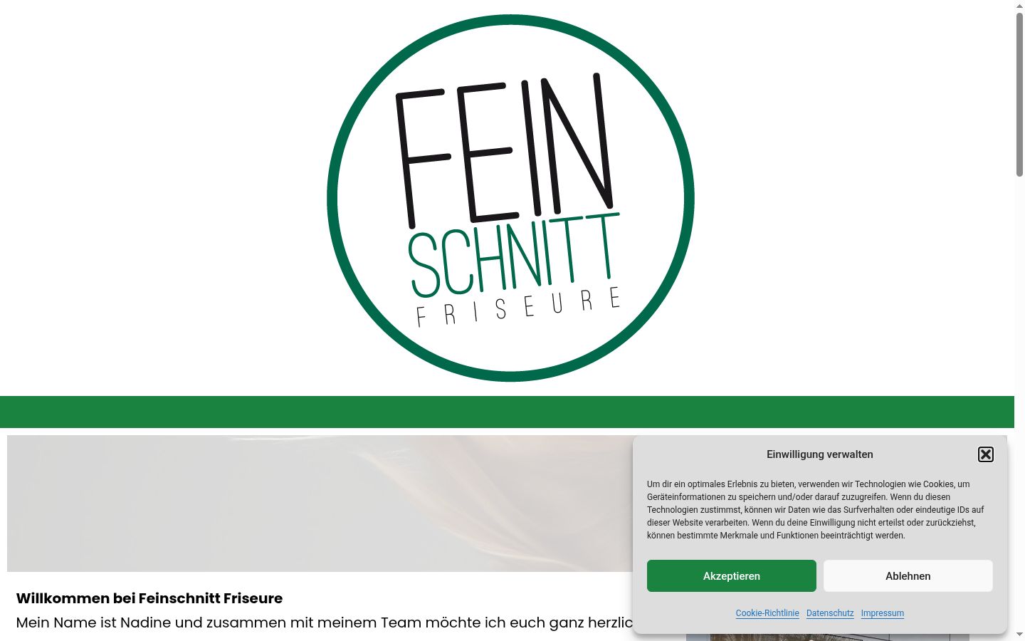 Screenshot of the consent banner shown before any interaction