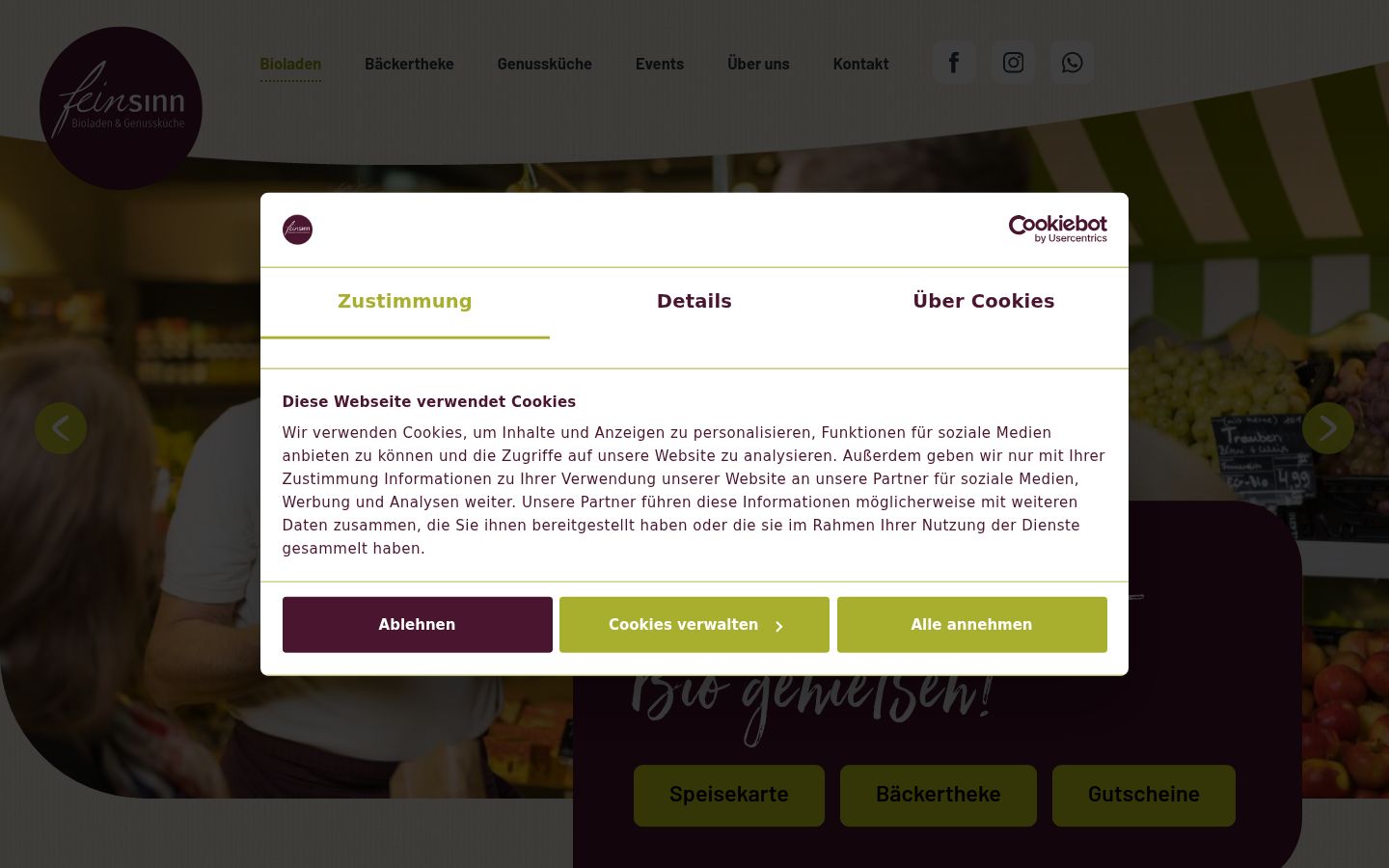 Screenshot van de toestemmingsbanner zoals getoond vóór enige interactie