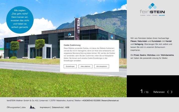 Screenshot of feinstein.at
