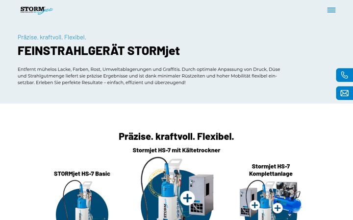 Screenshot of feinstrahlgeraet.de