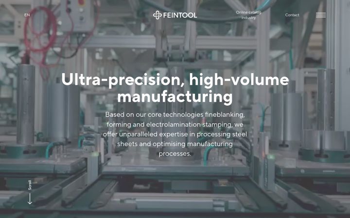 Screenshot of feintool.com