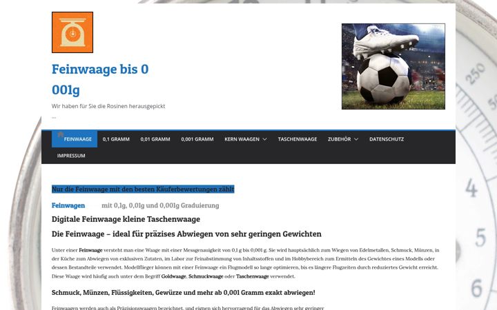 Screenshot of feinwaage.biz