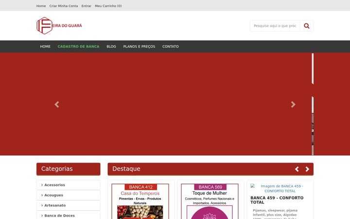 Screenshot of feiradoguara.bsb.br