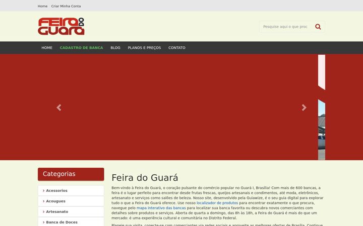 Screenshot of feiradoguara.com.br
