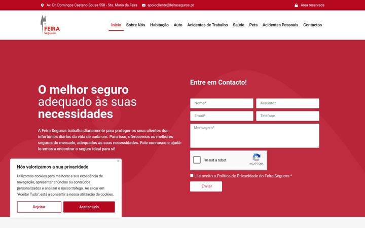 Capture d'écran de feiraseguros.pt