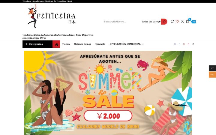 Screenshot of feiticeiranihon.com