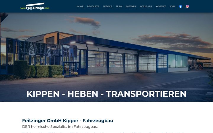 Screenshot of feitzinger.com