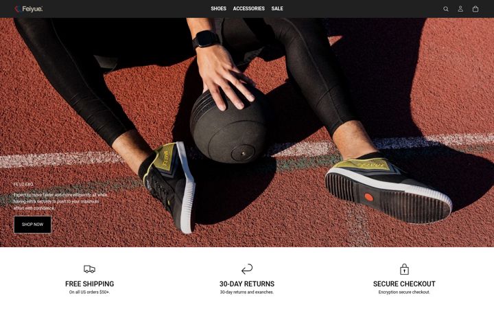 Screenshot of feiyue-shoes.com