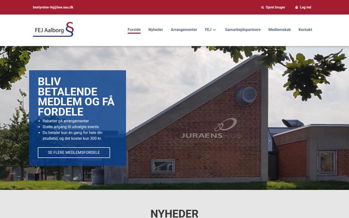 Screenshot of fej-aalborg.dk