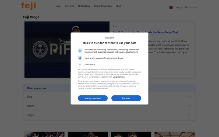 Screenshot of feji.io