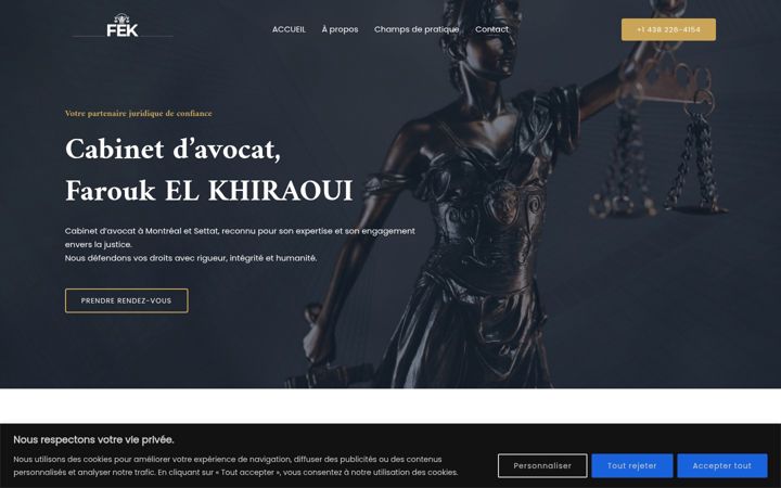 Screenshot of fekavocat.com