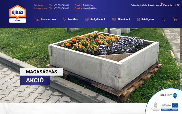 Screenshot of feki.hu