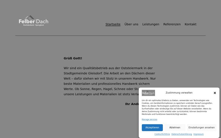 Screenshot of felber-dach.at