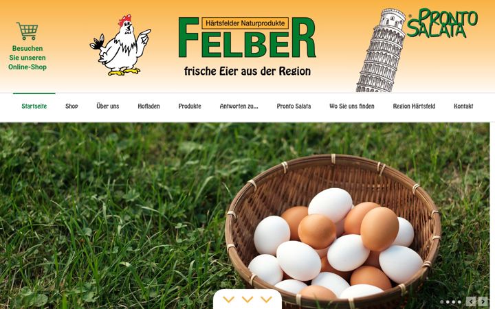 Screenshot of felber-ei.de
