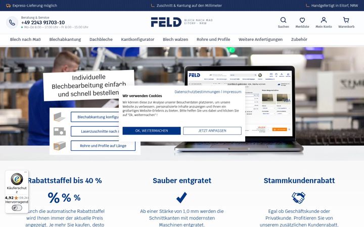 Screenshot of feld-eitorf.de