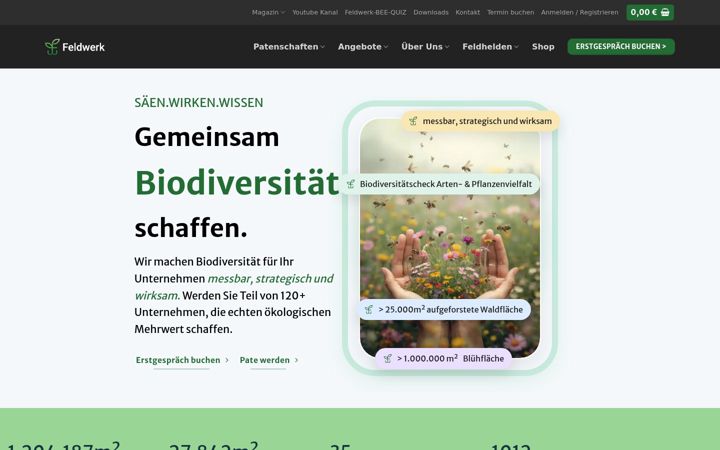 Ekrānuzņēmums no feld-werk.de