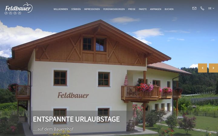 Screenshot of feldbauer.it