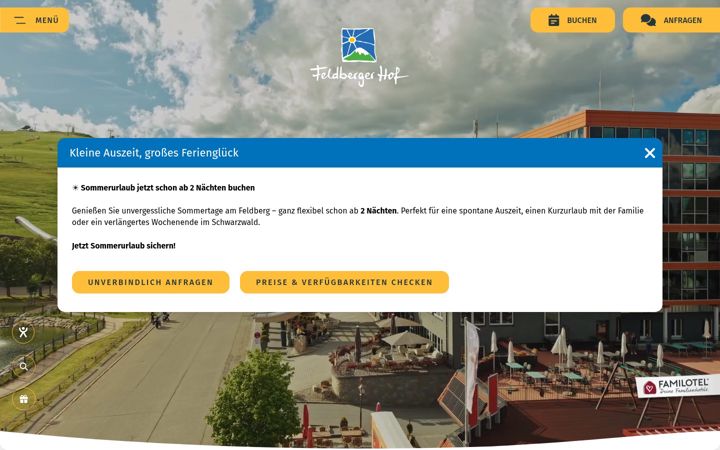 Ekrānuzņēmums no feldberger-hof.de