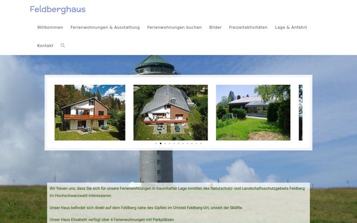 Screenshot of feldberghaus.de