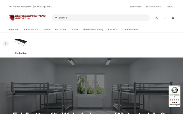 Screenshot of feldbett24.at