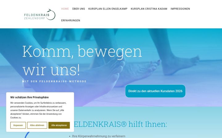 Екранна снимка на feldenkrais-zehlendorf.de