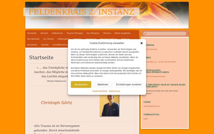 Screenshot of feldenkrais.4lima.de