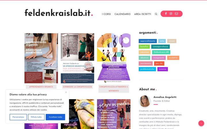 Skjermbilde av feldenkraislab.it