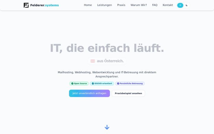 Screenshot of felderer.systems