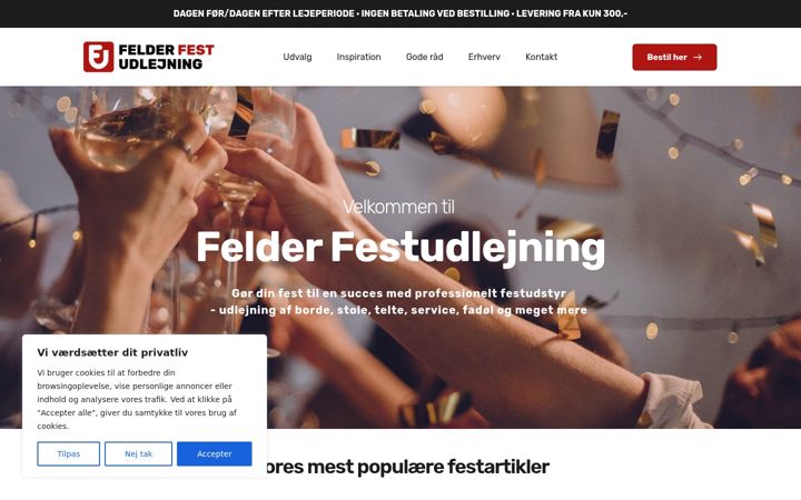 Screenshot of felderudlejning.dk