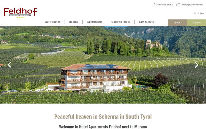Screenshot of feldhof-schenna.com