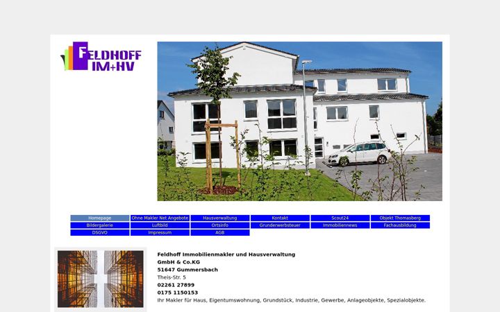 Екранна снимка на feldhoff-immobilienmakler.de