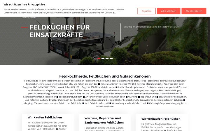 Екранна снимка на feldkueche.de