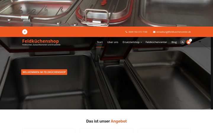 Screenshot of feldkuechenshop.de