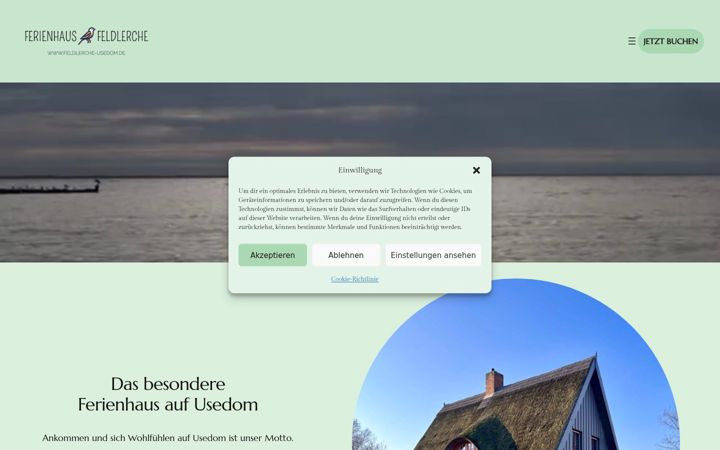Screenshot of feldlerche-usedom.de