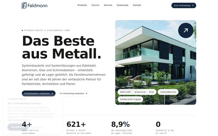 Screenshot of feldmann-gmbh.com