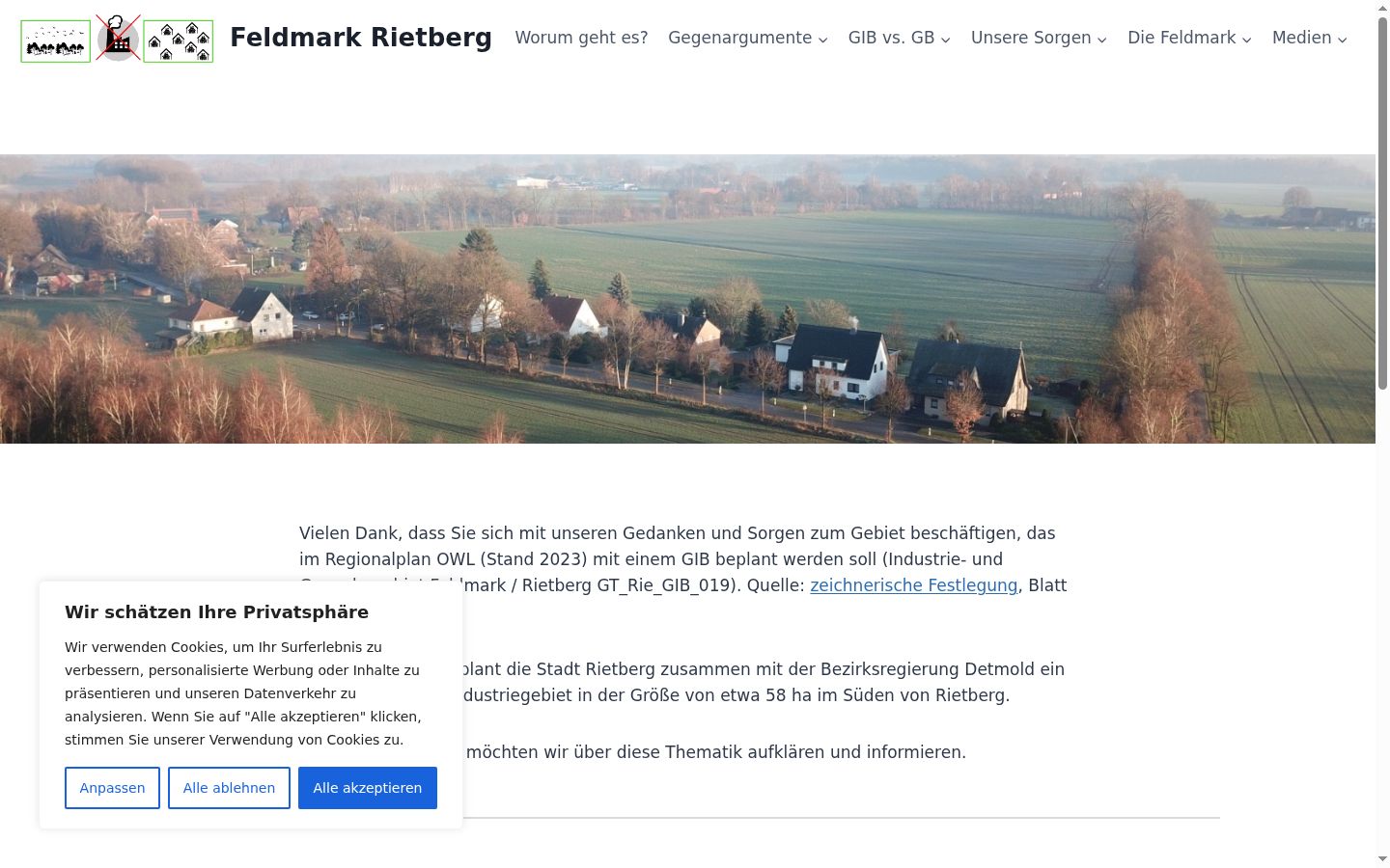 Skærmbillede af samtykkebanneret, som det blev vist før nogen interaktion