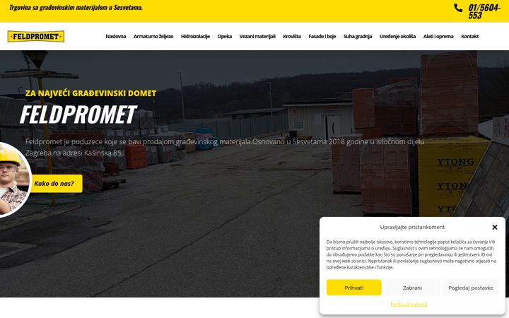 Screenshot of feldpromet.hr