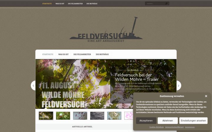 Screenshot of feldversuch.net