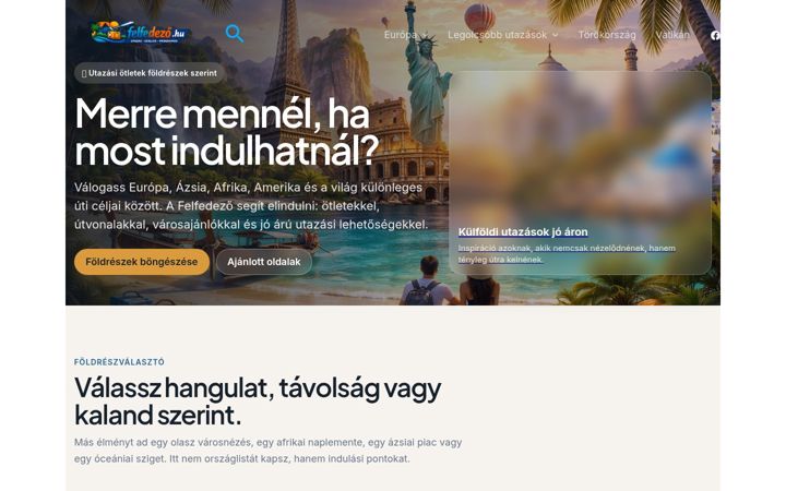Screenshot of felfedezo.hu