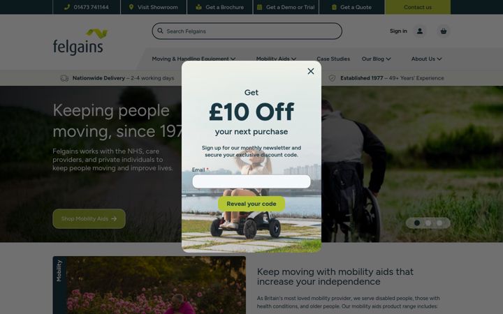 Skjermbilde av felgains.com