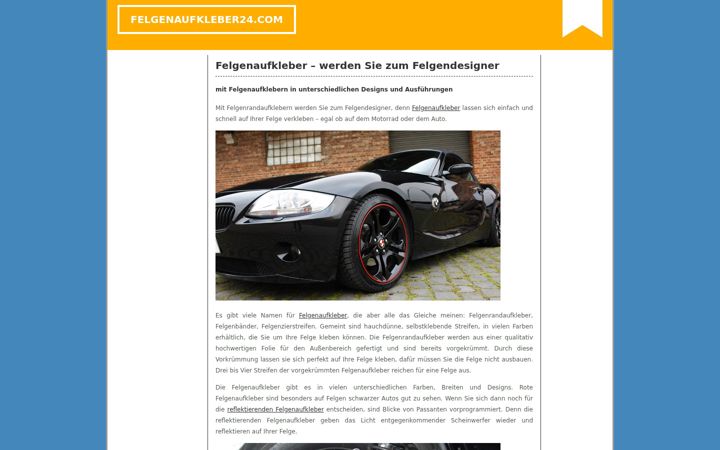 Screenshot of felgenaufkleber24.com