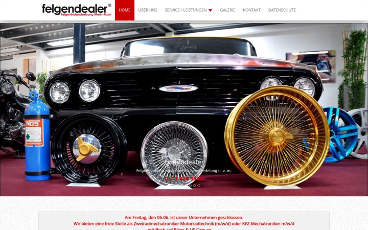 Snímek obrazovky felgendealer.de