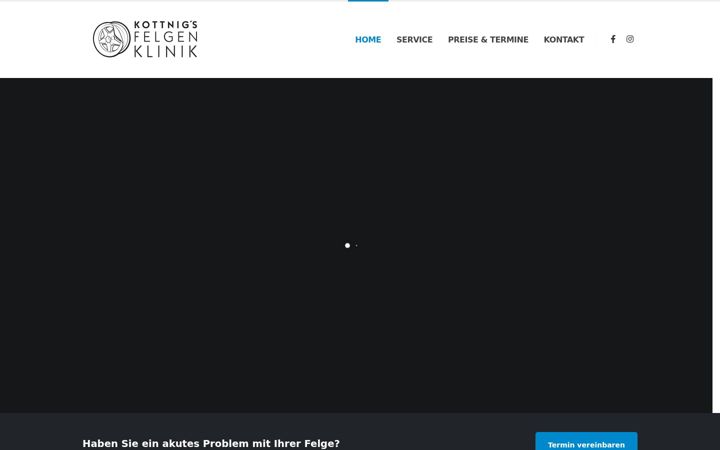 Screenshot of felgenklinik.at