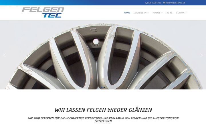 Screenshot von felgentec.de