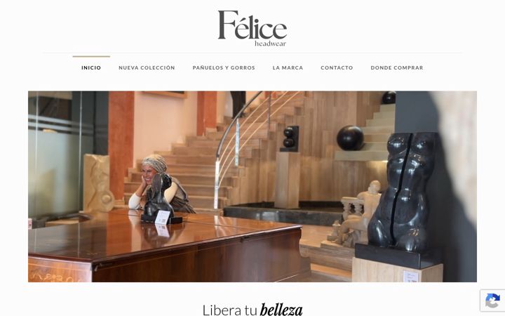 Screenshot of feliceheadwear.com
