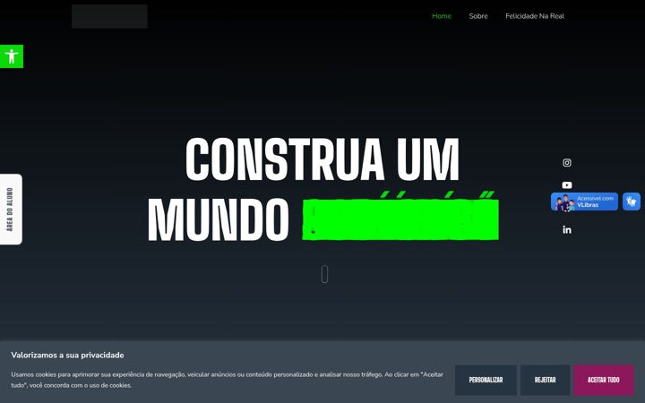 Screenshot of felicidadeagoraeciencia.com.br