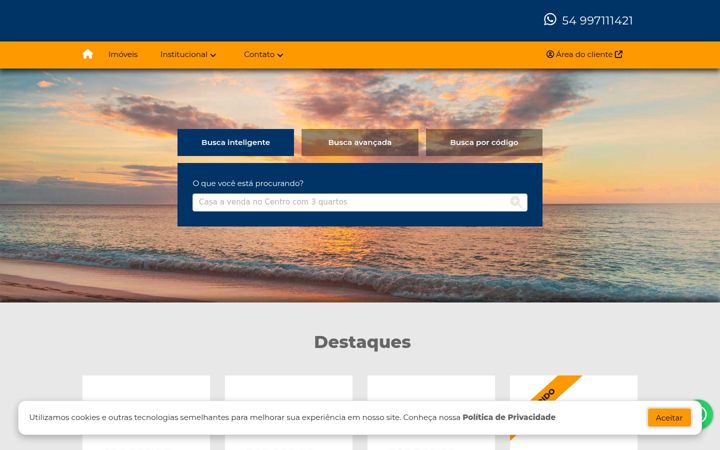 Screenshot of felicitaimobiliaria.com